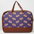 Elephants Printed Canvas & PU Laptop Bag Fit 15.6 Inch Laptop